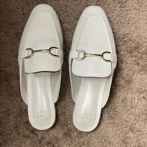 NWOT Women's White Slip-On Loafers